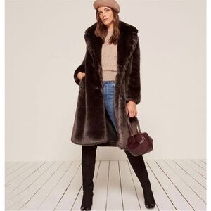 Reformation faux fur coat